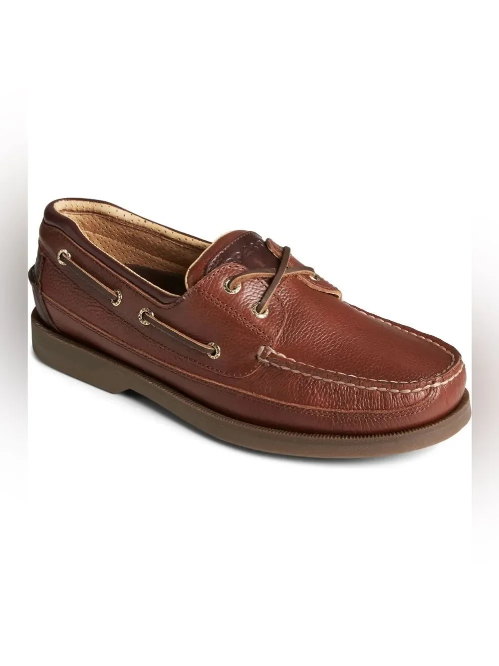 Sperry men’s Gold Cup Mako 2 Eye Boat shoe in brown • Sz 10.5